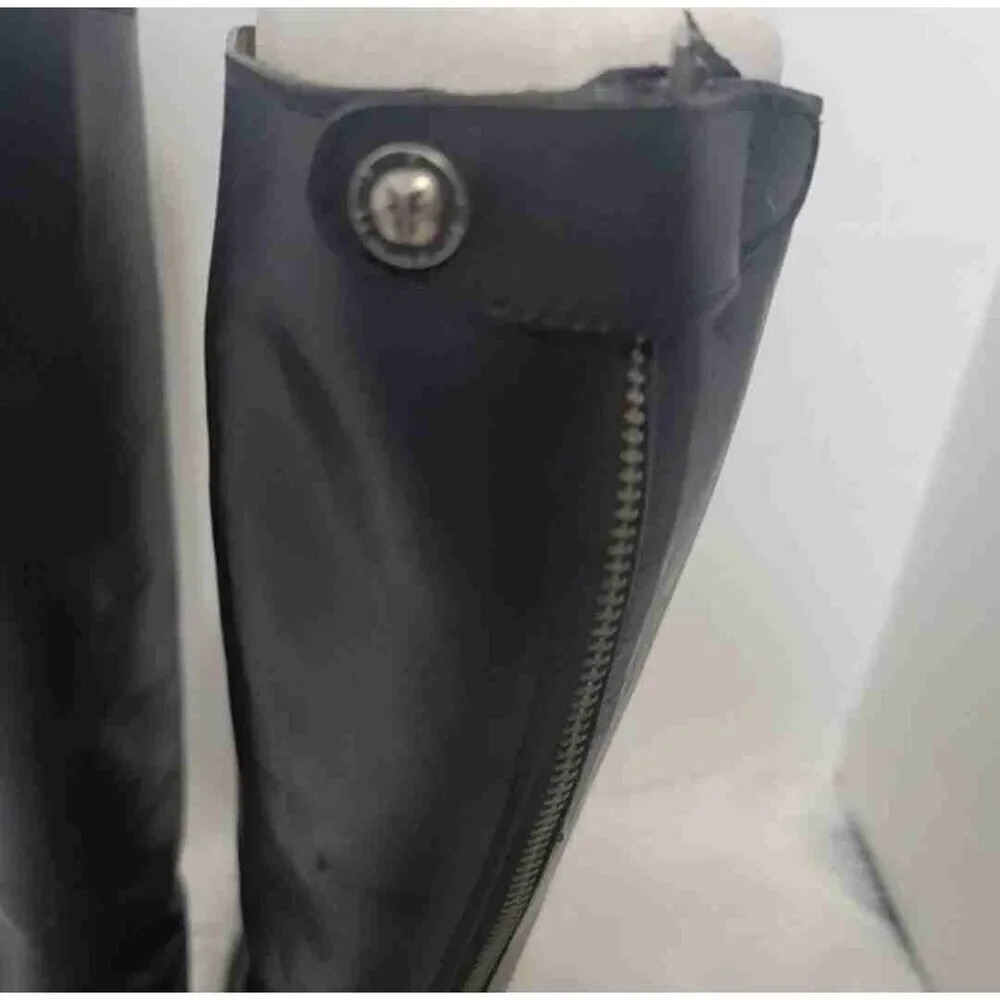 FRYE Women's Melissa Stud Back Zipper Black Riding Boots sz 7B - Picture 3 of 12